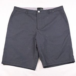 Hurley 36 x 11" Black Stripe Casual Chino‎ Shorts